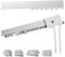 Binario Tenda Soffitto Lineare in Alluminio Bianco Personalizzabile, Completo di Accessori per Fissaggio, Movimento Manuale, Bastone Tende a Soffitto o Parete (150 CM, MOVIMENTO MANUALE SENZA CORDA)