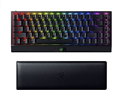 BlackWidow V3 Tenkeyless - Tastiera da Gioco Meccanica, Tastiera da Gioco Compatta con Interruttori Meccanici, Illuminazione a Colori RGB, Gestione Cavi, IT Layout + Poggia Polsi Ergonomico