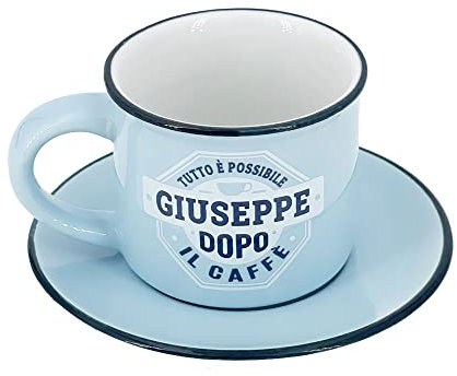 Juseppe - Taza de café personalizada con platillo