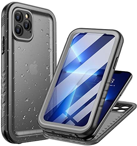 Cozycase Cover Per iPhone 11 Pro Impermeabile Antiurto - 360 Gradi Militare Rigida Armor【2m Anticaduta/Anti Urto】 Custodia Subacquea Waterproof Antipolvere con Protezione/Copri Fotocamera/Schermo-Nero