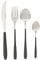 Salter BW11071EU7 Ménagère 16 Pièces, Design Cosmos, Set de Couverts de Table en Acier Inoxydable, Pour 4 Personnes, Inclus Couteaux, Fourchettes et Cuillères, Noir/Argent