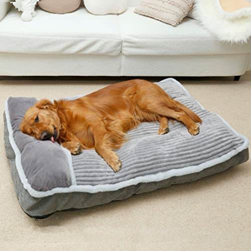 WINDRACING Medium Dog Bed, Crate Kennel Mattress with Pillow, Super Soft Pet Bed for Large, Small Dogs