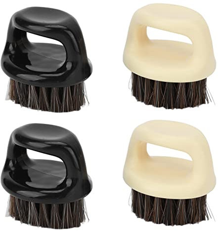 Joyzan Barber Beard Brush, Mustache Brush Men Hair Shaving Knuckle Neck Grooming Face Personal Moustache Brushes Styling Beards Tool Broken Cream Bristles Bristle Finger Sweep Hand Nail Male Duster