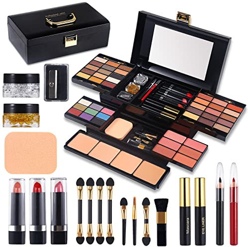MORNECA Professionelles Make-up-Set für Damen, komplettes Set mit Spiegel, 58 Farben, All-in-One-Make-up-Geschenkset für Mädchen