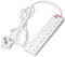 4 GANG 2 METRE EXTENSION + SURGE PROTECTOR White Compact Slim 3-Pin Plug 13A For Home and Office Electric Appliances Indoor Use