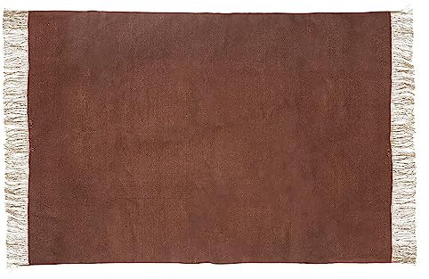 Atmosphera - Tapis Bota - Coton et Jute - Rose Terracotta - 120x170 cm