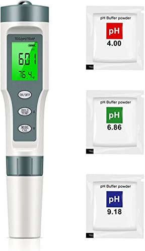 Tester PH - TDS-Residuo Fisso – EC e Temperatura Acqua Misuratore digitale PH acqua potabile, Piscina, Acquario Filtri Acqua Italia