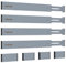 Lannvan 4 Piezas Separadores de Cajones, Separador Cajones Ajustable de Bambú, Organizador de Cajones de Cocina con Resorte para Cocina, Cómoda, Baño, Dormitorio, Oficina, 42.8-56.3 cm, Gris
