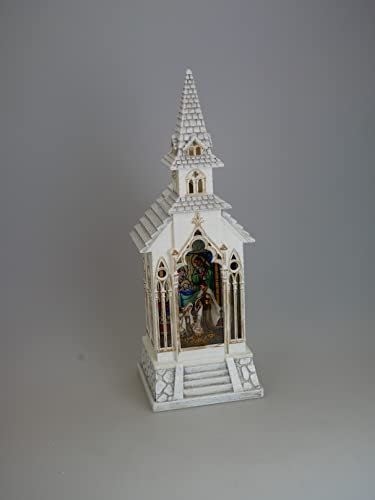 Musicboxworld MMM GmbH, 63006 Spieluhr - Kirchen-Schneekugel mit Einer Krippenszene im Inneren