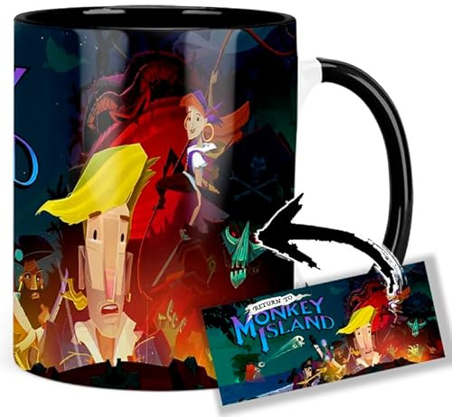 Return To Monkey Island Tasse Innen & Henkel Schwarz Keramikbecher Mug