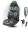 Walser Massage Sitzauflage Auto Relax Drive, PKW Massagesitzauflage, Auto Massagesitzauflage mit 5 Massage Programmen, Rückenmassagegerät Auto, Massageauflage für den Rücken, Massagegerät Autositz