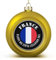 Frankreich-Flagge Weihnachtskugeln Ornamente Der größte Ort auf der Erde Frankreich Weihnachtsdekorationen Baumkugeln für Urlaub Hochzeit Party Dekoration, Xmas Hängende Kugeln Baumschmuck