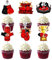 Kreatwow Boxen Geburtstag Party Dekorationen 36 Stück, Boxen Match Cupcake Topper Boxen Geburtstag Dekoration für Geliebte Sport Boxen Party Kampf Ringer Baby Dusche 1 2 3 Geburtstag Party