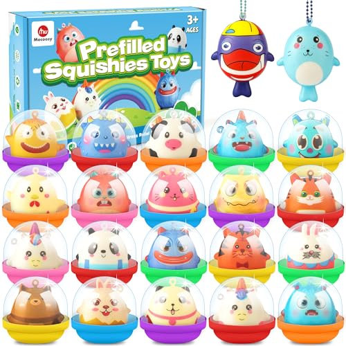 Mocoosy 22pcs Partytütenfüller für Kinderpartygeschenke, tierische Squishy-Quetschspielzeuge für Kinder Jungen Mädchen Geburtstag Pinata-Stuffer Stress Zappelspielzeuge für Kinder Geschenk Spiel preis