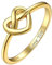 ChicSilver 925 Personalisierter Knoten Ring mit Herz für Frauen, 1.9mm Goldring Ewigkeitsring, Damen Verlorbungsring Eheringe für Freudin Ehefrau