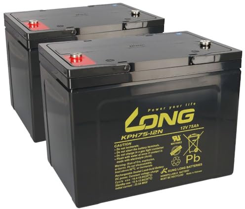 Bleiakku 2X 12V 75Ah kompatibel zu Rollstuhl E-Mobil Seniorenmobil u.a.