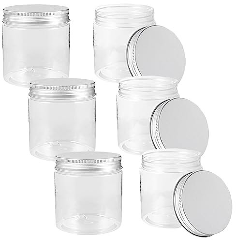 ABOOFAN Mini Jars - 6pcs 250ml Regular Mouth Jar with Lids Clear Container Small Canisters Canning Jar for Pudding Yogurt Spice Jam Honey Jelly