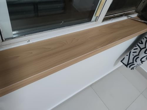 ZAQYCM Fensterbank Schlafzimmer Fenstersims Abdeckung Holzoptik, Extra Breit Fensterbank Einfassung Für Fensterbank Aus Beton/Metall/Fliesen, Color : W 50cm/19.7in, Size : L 2