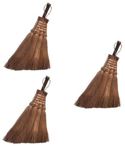 Beaupretty 3pcs Cage Cleaner Whisk Sweeping Floor Broom Household Brooms Small Natural Whisk Broom Mini Straw Broom Portable Broom Household Cleaner Mini Broom Small Broom Wooden Tea Tray