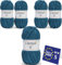 LAWINIA - VELVET Super Morbido Filo Lana Grossa, Ciniglia per Uncinetto NON SI SFALDA 5 X 100g - 65 m Wool Chunky Yarn, Filato Ciniglia, Gomitoli Ciniglia Grossa per Coperte, Filato Velluto per Borse