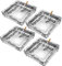 SIDSONS Large Glass Ashtray Square Cigarettes Cigars Crystal Cut Effect Transparent Glass Ash Tray Glass Indoor Outdoor Home Office Tabletop Restaurant Pub Garden, 18cm x 18cm 4cm Height (Pack Of 4)
