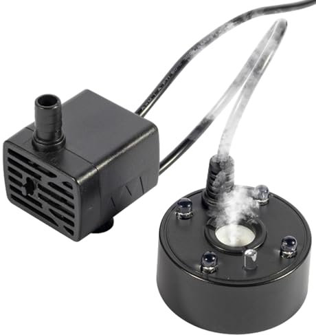 Yulokdwi Generador de niebla ultrasónica, Generador de niebla para acuarios,Máquina de niebla Pond Mister Mist Maker | Humidificador de aire nebulizador ultrasónico, señor nebulizador con luces LED,