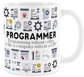 Purely Home Programmer Mug - Humorous Computing & Technology Operator Themed Gifts - Tea/Coffee Hot Drinks White Ceramic Cup Present