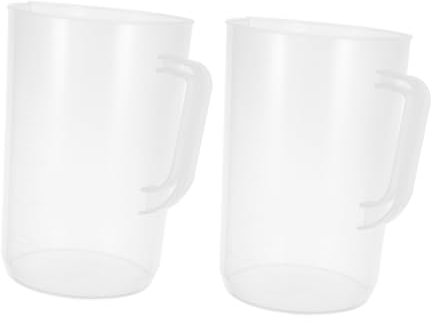 SOLUSTRE 2pcs Stroke Oil Measuring Cup Liquid Measuring Cup Graduated Plastic for Automotive DIY Use