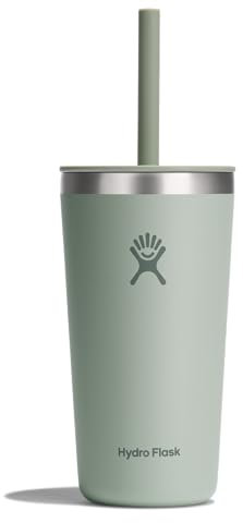 Hydro Flask All Around Tumbler Straw Lid, Insulated Travel Mug, Stainless Steel Coffee Cup 20 Oz Tonal Agave