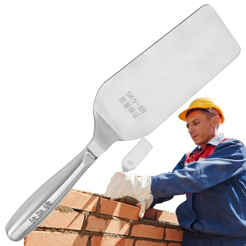 Stukkateurspachtel 100 X 120 Mm Mit Softgriff - Rostfrei - Edelstahl Maurerkelle 100 Mm - Gipserspachtel - Putzerkelle - Kelle Für Mauererarbeiten, Rostfreie Maurerkelle Mit Gummigriff - Stuckateur K