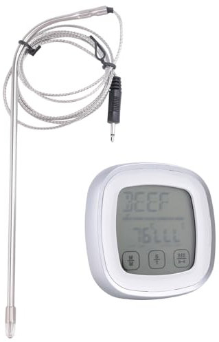Swiixxer Digital Meat Thermometer for Grill - Oven Kitchen Cooking Instant Temperature Reader Gauge with Metal Wired Probes