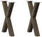 vidaXL Esstischbeine X-Form 2 Stk. Naturstahl 60x(72-73) cm Stahl, Tischbein, Tischbein Metall, Esstischbein, Möbelbein, Schreibtischbein