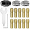 LuMuank 15Pcs Chuck Collet Set for Dremel, with Brass Colle, Keyless Chuck and Metal Nut for 1/32” (0.8mm) to 1/8” (3.2mm) Shank Rotary Tool Accessories, Compatible with Dremel 3000 4000