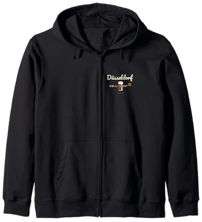 Düsseldorf Old Town Word Game Glass Altbier Düsseldorf Zip Hoodie