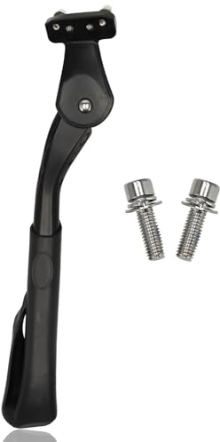 Cavalletto per bici e fat bike, supporto forcella posteriore regolabile, 24-29 pollici, cavalletto laterale con base extra grande, adatto per biciclette elettriche, mountain bike e fat bike (18-40 mm)