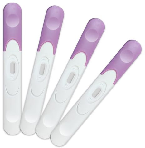 Lot de 4 tests de grossesse précoces, détection précoce de l'HCG, facile à utiliser à domicile, résultats précoces, violet