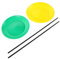 BESPORTBLE 2Pièces Kit de Jonglage avec Assiettes et Bâtons Ensemble de Assiettes Multicolores pour Débutants et Adultes Accessoires pour Performances et Divertissement