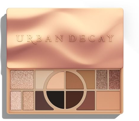 Urban Decay Naked Shaped Multi-Use Eyeshadow Palette - Warm Neutral Eye & Face Palette, 14 Crease & Transfer-Resistant Shades, Up to 16HR Wear, Sculpting Creams, Defining Powders, Shimmer Highlighters