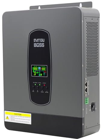 DATOUBOSS 3000W Hybrid Wechselrichter 24V, Hybrid Solar Wechselrichter 24v Reiner Sinus,24V DC auf 220/230V AC,BMS-Schutzsystem,mit 100A MPPT für Blei-Säure- und Lithium-Batterien