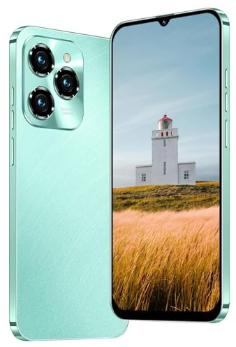 Téléphone portable 4G, écran HD de 6,3 pouces, mémoire ROM de 32 Go (extension jusqu'à 256 Go), système d'exploitation Android 12.0, smartphone Face ID/GPS/WiFi/OTG/Double SIM (Hot40Pro-Green)