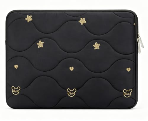 Songbala Laptop Sleeve Case 13 14 Inch Laptop Cover Protective Case Compatible with MacBook Air MacBook Pro 13 14 Inch Shockproof Padded Laptop Case, Black
