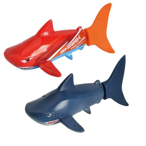 NULA Mini RC Fisch U-Boot, 40MHz Ferngesteuertes Boot Unterwasser Modell, wasserdichtes Wiederaufladbares Wasserfahrzeug mit Automatikfahrt für Pool, Aquarium, Teich und See – Rot