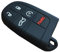 Coque de Clé Compatible avec Jeep Renegade, Cherokee, Fiat 500X, Freemont - Silicone - Logo Noir