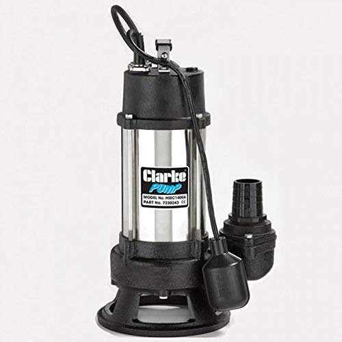 Clarke HSEC1400A - 1400W (1HP) Heavy Duty Submersible Cutter Pump - 7230243