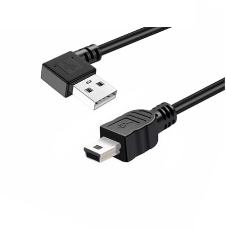J28 cavo di ricarica USB A maschio a mini USB maschio 50 cm 90 gradi a sinistra angolato USB 2.0 A maschio a mini connettore USB B a 5 pin cavo dati