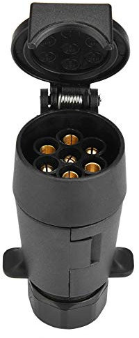 7 pin Plug Adapter Converter Trailer 7 Pin Trailer Plug Socket 7 Pin Trailer Socket Connector 7 Pin Car Trailer Socket Plug Adapter Wire Connector for Caravan Towbar Towing 12V
