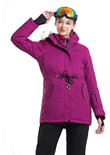 Atzlshof - Giacca da sci da donna, impermeabile, antivento, Viola, M