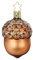 Inge-glas - Christbaumschmuck, Baumschmuck - Eichel - Glas - Größe: 7,5 cm - mundgeblasen