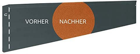 bellissa Rasenkante Metall Corten-Stahl 118x20cm, Nutzlänge 11,5m - Flexible Rasenbegrenzung aus wetterfestem Material für saubere Rasen- & Beetabgrenzung - Beeteinfassung Kante robust & langlebig