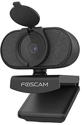 Foscam W41 4 MP Ultra HD USB-Webkamera, 2K Auflösung von 2688 x 1520 Pixel, Sichtschutzabdeckung, 84°-Weitwinkelobjektiv, 2 Mikrofone für Live-Streaming, Videoanrufe, Konferenzen, Online-Unterricht
